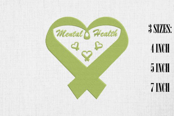 Mental Health Heart Ribbon Embroidery Review